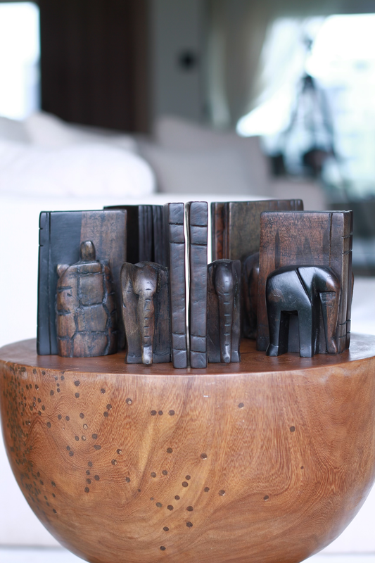 Iroko Decorative Book Ends