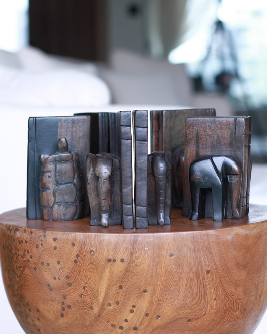 Iroko Decorative Book Ends